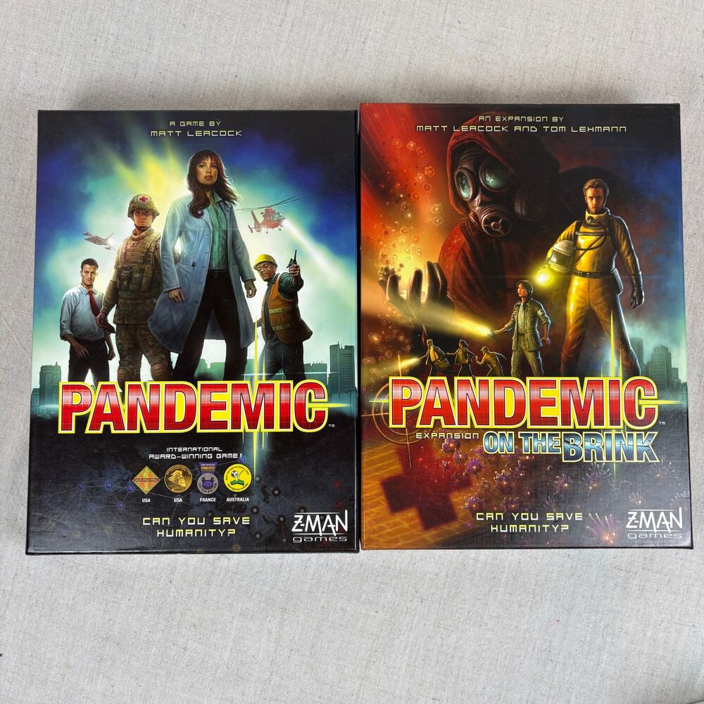 Z-Man Pandemic Original Board Game and On The Brink Expansion